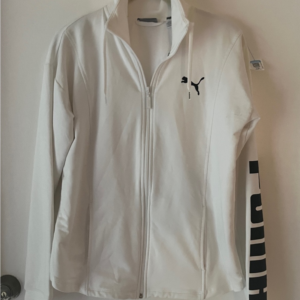 Puma White Zip-Up Jacket